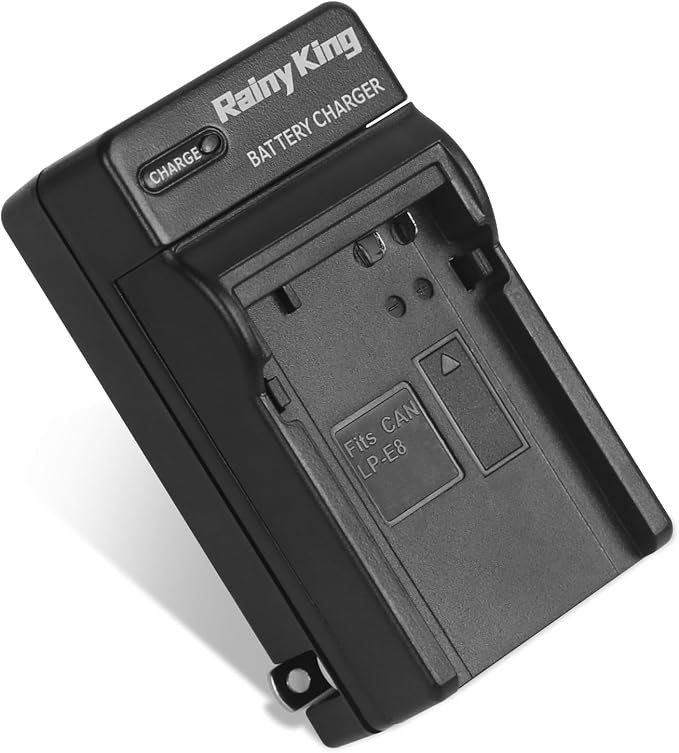 LP-E8 Battery Charger for Canon LC-E8, Canon EOS Rebel T2i, Kiss X4, X7i by Rainy+King