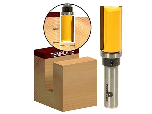 YONICO Router Bits Pattern Bit Flush Trim Set 4 Bit 3/4-Inch Diameter 1/2-Inch - Image 5