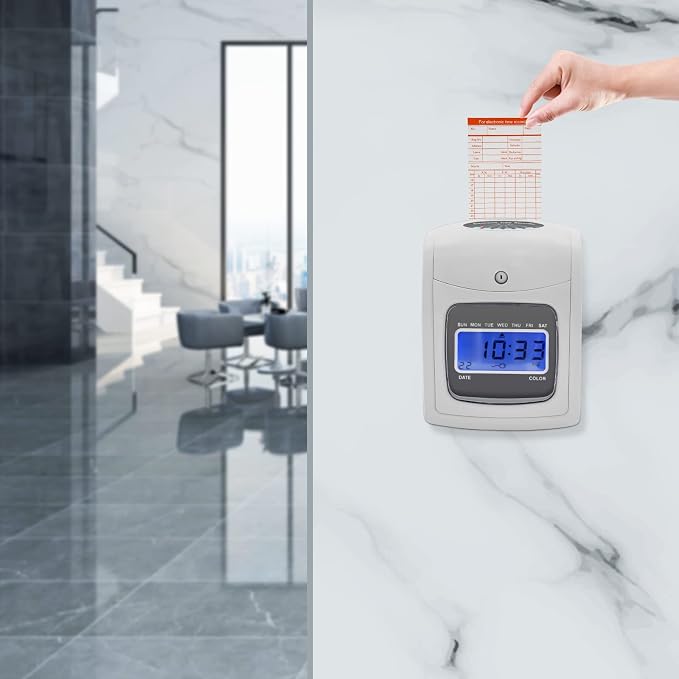 Starter Time Clock Bundle, Electronic Calculating Time Clock Employees in/Out - Image 2