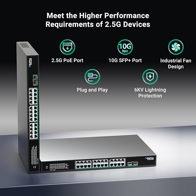 26 Port 2.5Gb Unmanaged PoE Switch - Image 5