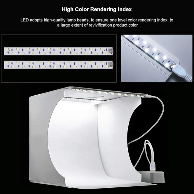 Photo Light Box 10" Portable Folding Photography Light Tent kit - Image 2