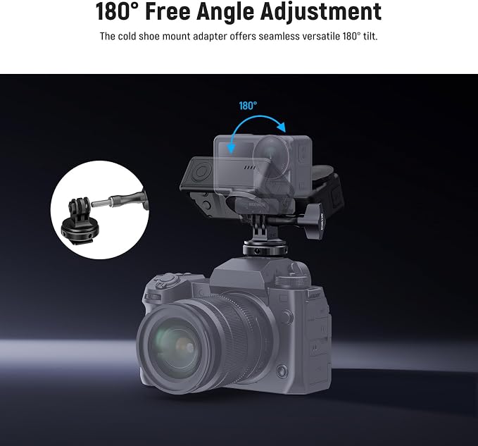 NEEWER Action Camera Cold Shoe Mount Adapter Compatible - Image 3