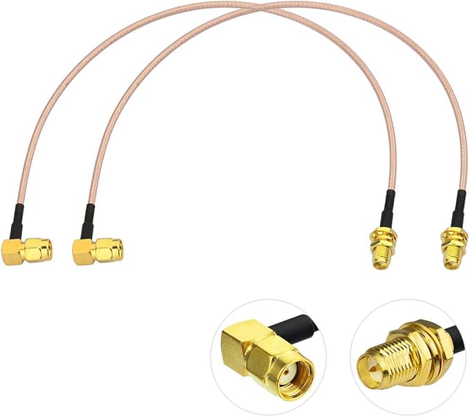 Bingfu WiFi Antenna Extension Cable RP-SMA Male Right Angle to RP-SMA Female by Bingfu-AntennasConnectivity