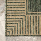 nuLOOM Asha Green Bordered Power Loomed Indoor/Outdoor Area Rug - Image 4