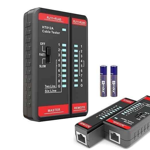 Network Cable Tester with RJ45 RJ11 Port, Ethernet Cable Tester, Ethernet by intendvision