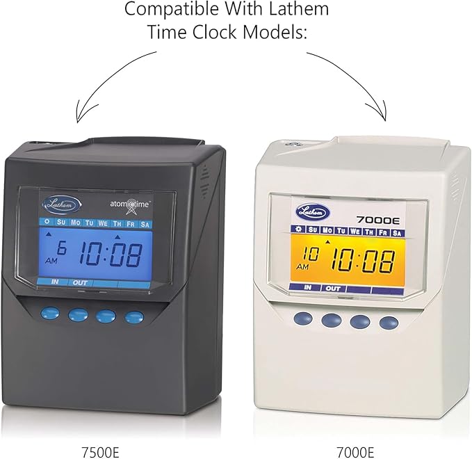 1000 Lathem 7000E and 7500E Time Clock Cards, E79 Compatible - Image 5