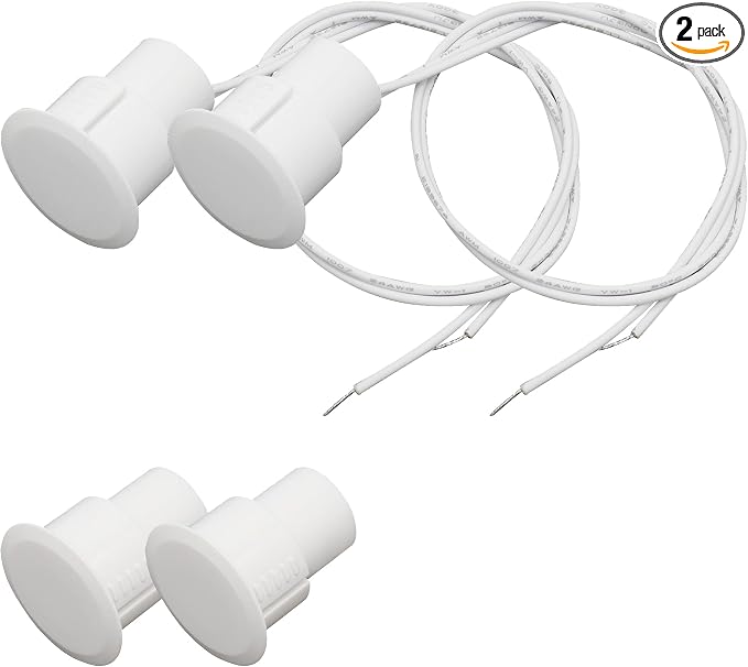 2PCS Recessed Wired Security Window Door Contact Sensor, Normally Closed NC by FOCMKEAS