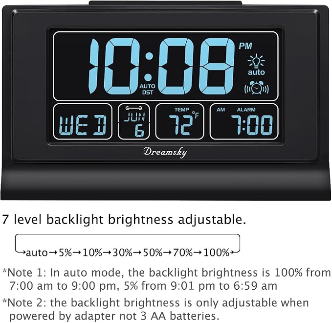 DreamSky Alarm Clocks for Bedrooms - Image 2