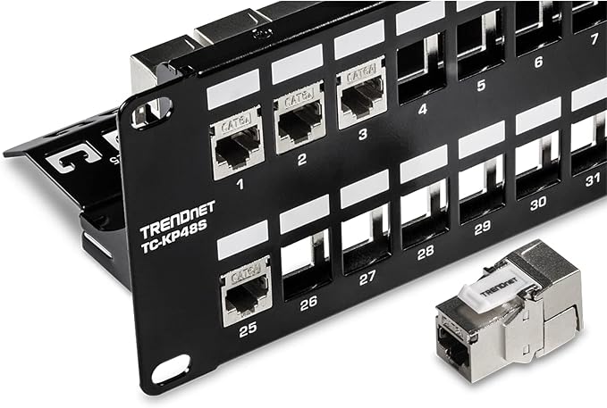 TRENDnet 48-Port Blank Keystone Shielded 2U HD Patch Panel, 2U 19” Metal - Image 5
