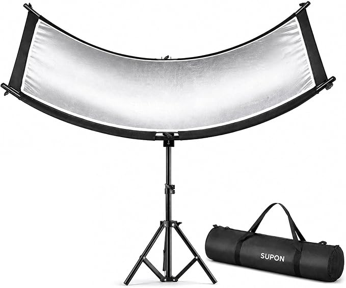 Curved Reflector, 71x24 Clamshell Light Reflector Kit by SUPON
