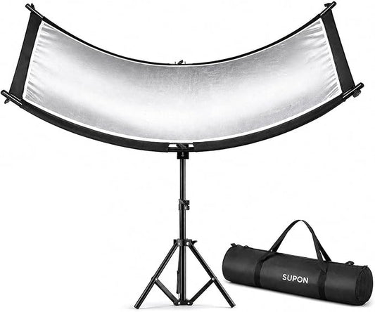 Curved Reflector, 71x24 Clamshell Light Reflector Kit by SUPON