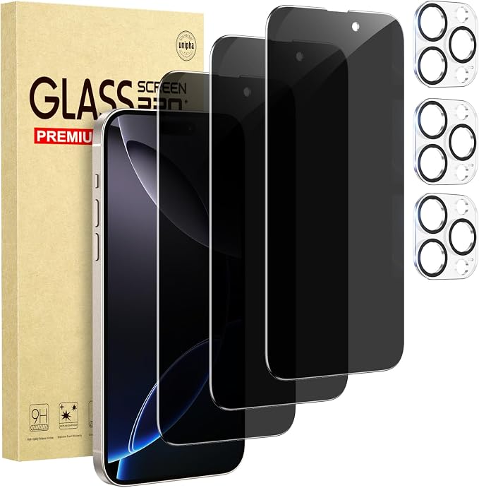 3 Pack Privacy Screen Protector by Cutebe