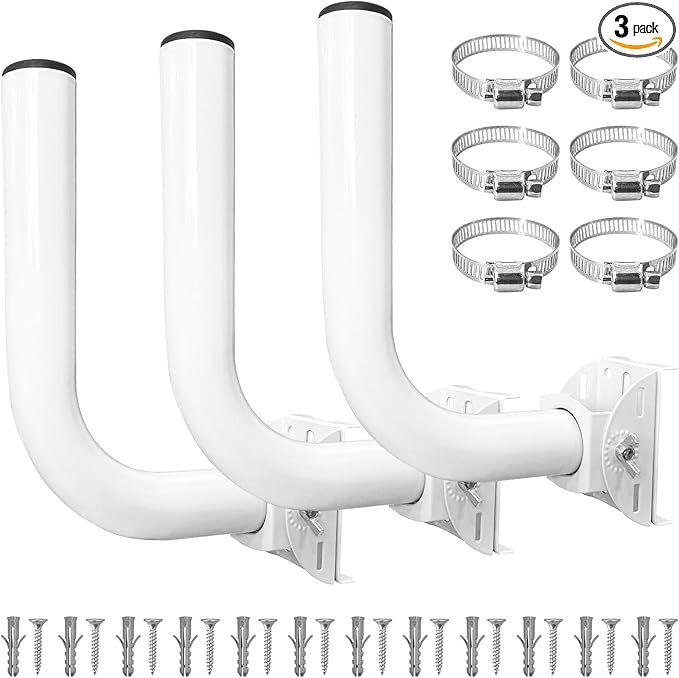 Universal Wireless Bridge Bracket Mount, 3 Pack J Pole Mounts, Adjustable Pole by LJZP
