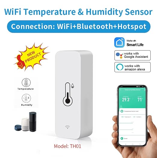 WiFi Humidity Temperature Monitor: Smart Hygrometer Thermometer - Image 2