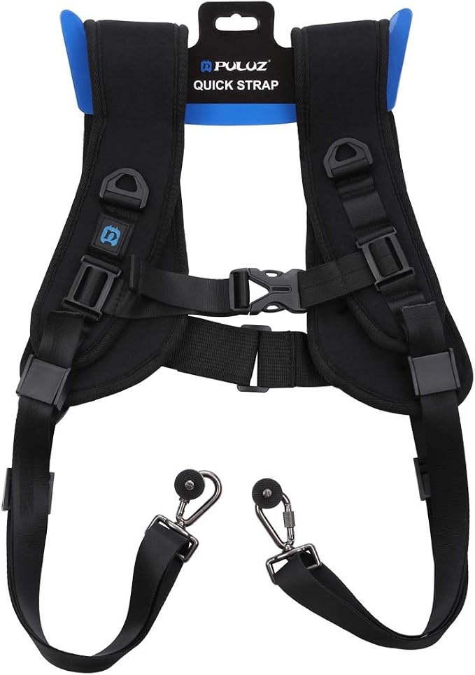 PULUZ Dual Camera Shoulder Harness Quick Release Double Camera Tether Strap - Image 4