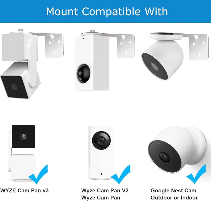 2Pack Adhesive Metal Wall Mount Bracket, Compatible - Image 2