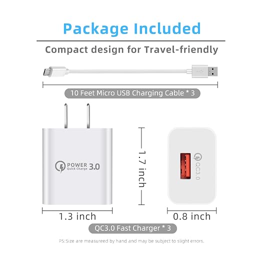 3 Pack 10ft QC3.0 Quick Charger - Image 5