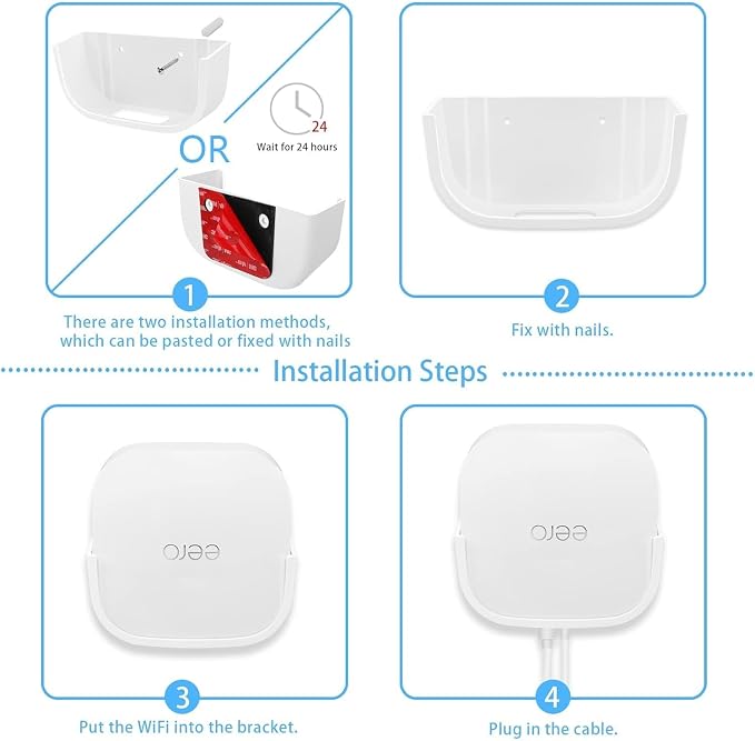 Huafly eero Pro 6E Wall Mount, VHB Stick On Holder, Strong Adhesive Holder - Image 4
