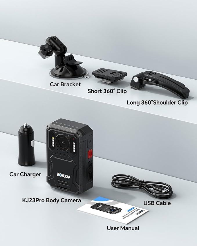 BOBLOV KJ23Pro 4K Body Camera, 128GB Body Camera - Image 8