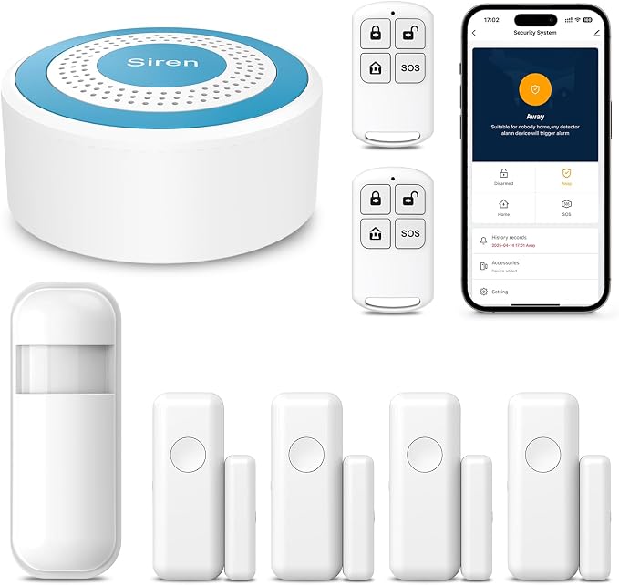 PGST Wireless Alarm System for Home Security, DIY WiFi Alarm Siren Systems by PGST