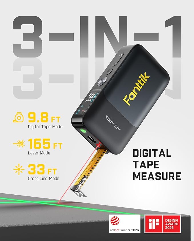 Fanttik A10 Apex 3-in-1 Digital Laser Tape Measure - Image 2