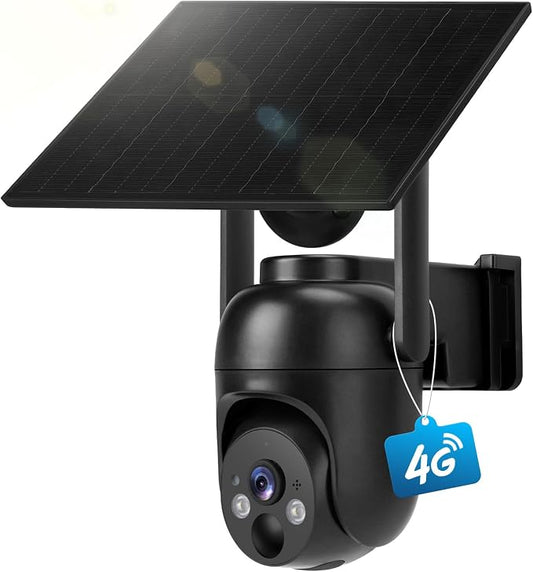 4G LTE Cellular Security Cameras Solar Powered No WiFi Security Camera Outdoor by Unknown
