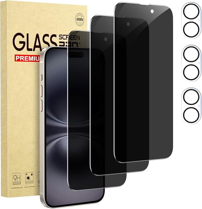 3 Pack Privacy Screen Protector by Cutebe