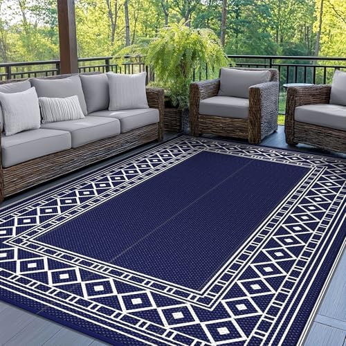 GENIMO Outdoor Rug, Waterproof Plastic Rugs by GENIMO