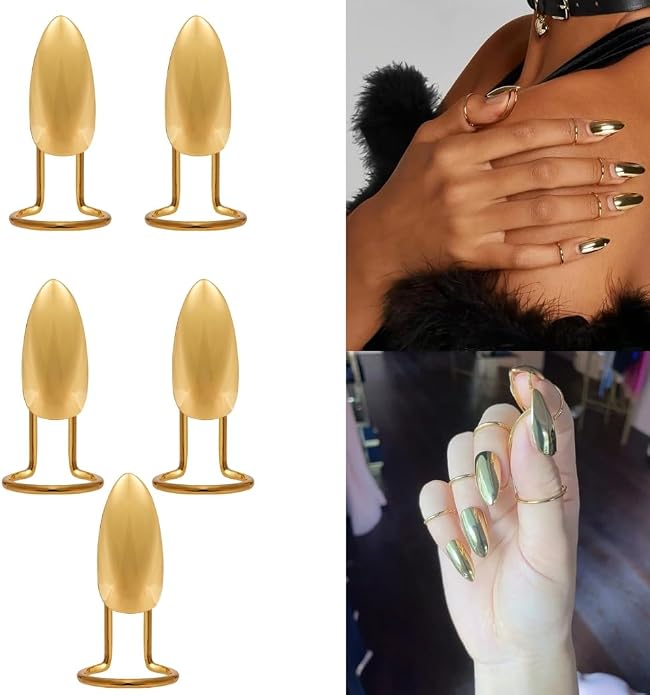 Set of 5 Mechanical Aesthetic Wearable Nails Adjustable Finger Accessories - Image 3