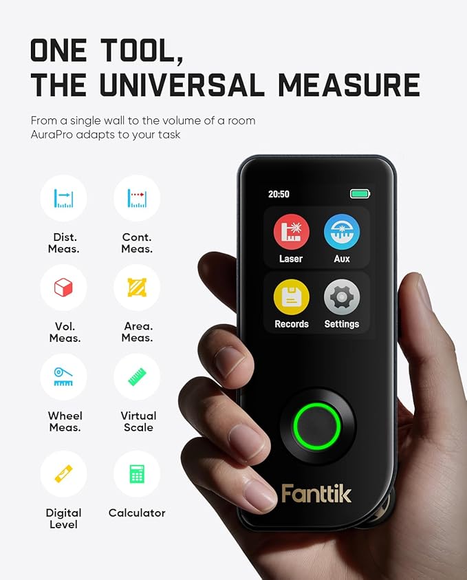 Fanttik A11 Ultra 3-in-1 Laser Measuring Tool, 197Ft Digital Laser Distance - Image 3