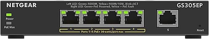 NETGEAR 5 Port PoE Gigabit Ethernet Easy Smart Managed Essentials Switch - - Image 7