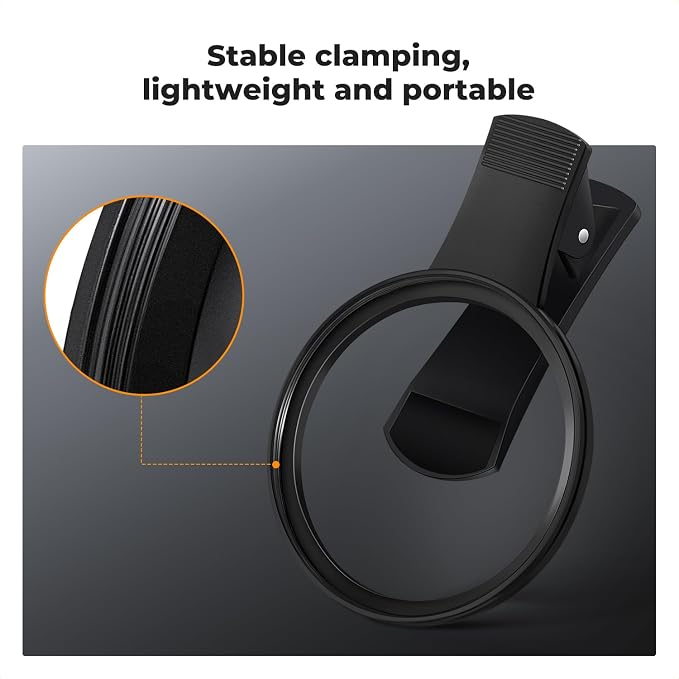 K&F CONCEPT 67mm Clip-on ND2-32 Phone Camera Lens Filter Kit - Image 5