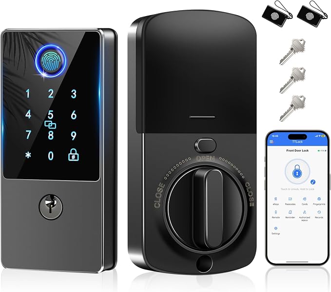 Smart Door Lock Deadbolt, Keyless Entry Door Lock by VOLIBeL