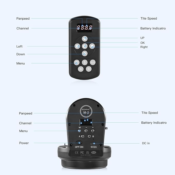 Soonpho M2 Motorized Rotating Panoramic Tripod Head - Image 8