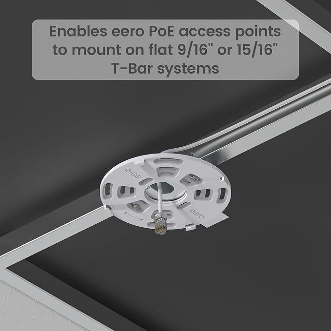 Eero PoE 7 & 6 T-Bar Ceiling Mount, Aluminum Tool-Free WiFi AP Bracket | T-Bar - Image 8