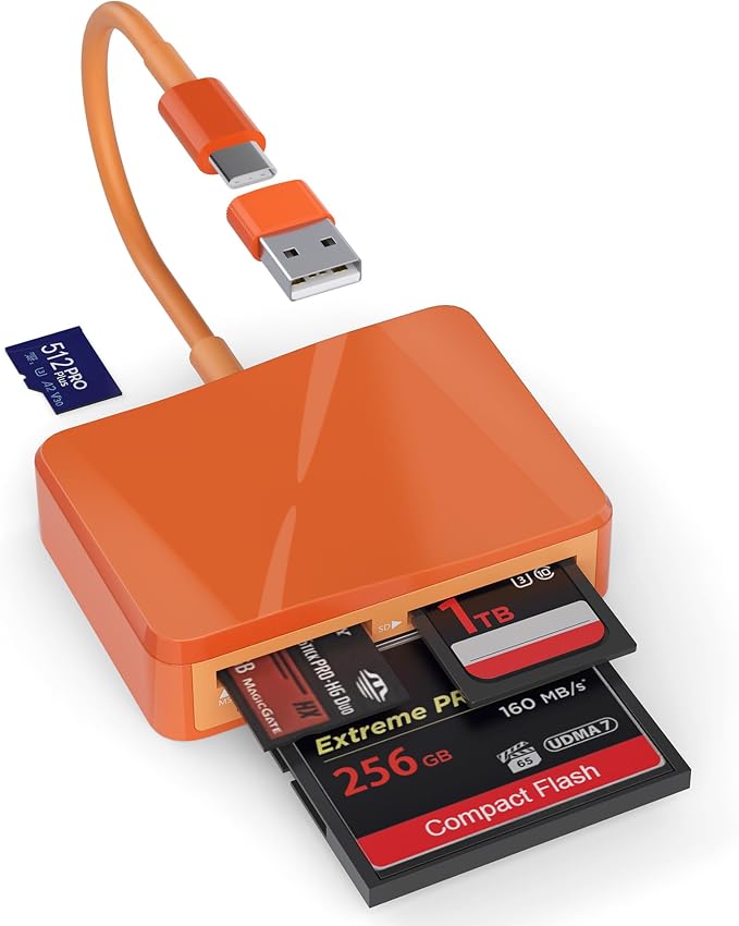 SD Card Reader, 4 in 1 USB C to SD/TF/CF/MS Card Reader by SZHAIYIJIN
