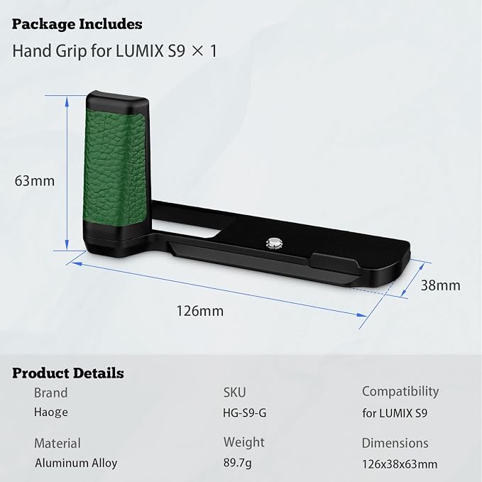 Haoge HG-S9-G Handle HandGrip for Panasonic LUMIX S9 Camera Body S9K L-Shape - Image 6