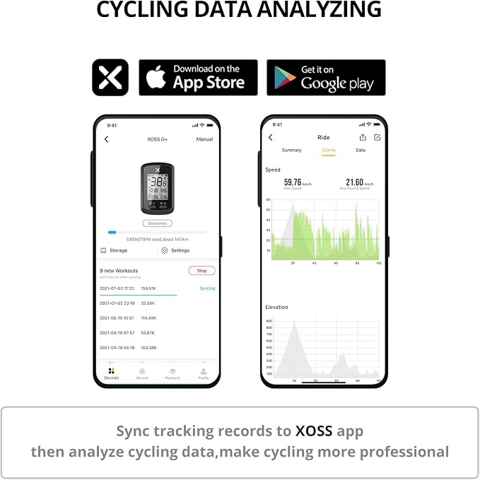 XOSS G+ GPS Bike Computer, Wireless Bicycle Speedometer Odometer - Image 3