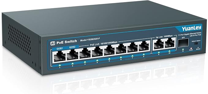 YuanLey 8 Port Gigabit PoE Switch by YuanLey