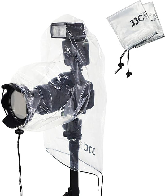 2 Pack Camera Rain Cover with Flash Clear Dust Proof Sleeve Protection by Kiorafoto