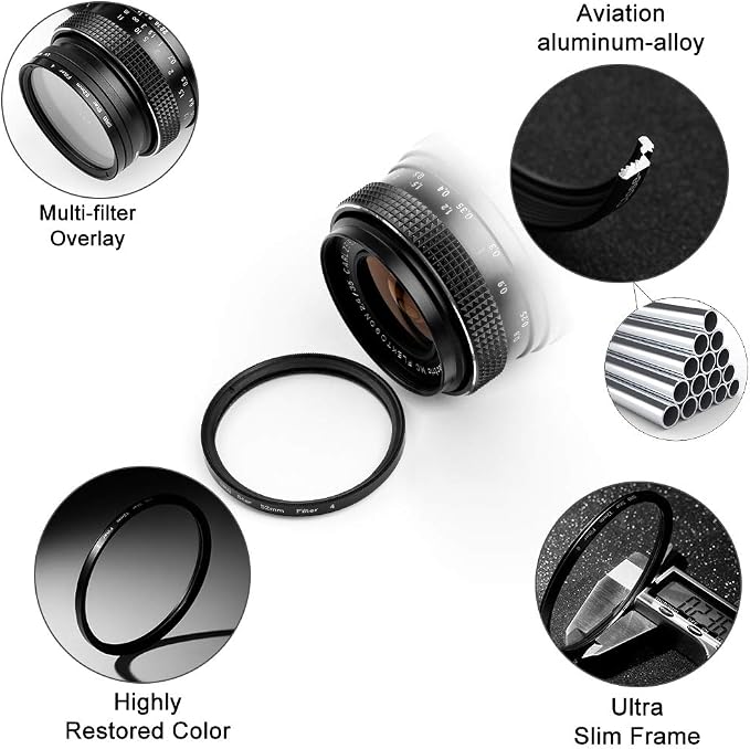 Sedremm Compatible with 82mm Star Filter 3 Pieces Starburst Lens Filter Canon - Image 2