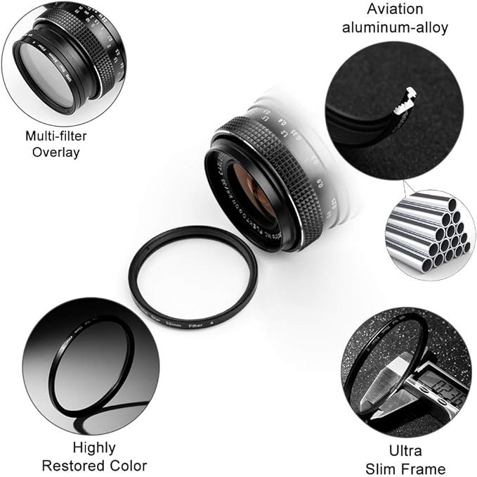 Sedremm Compatible with 52mm Star Filter 3 Pieces Starburst Lens Filter Canon - Image 2