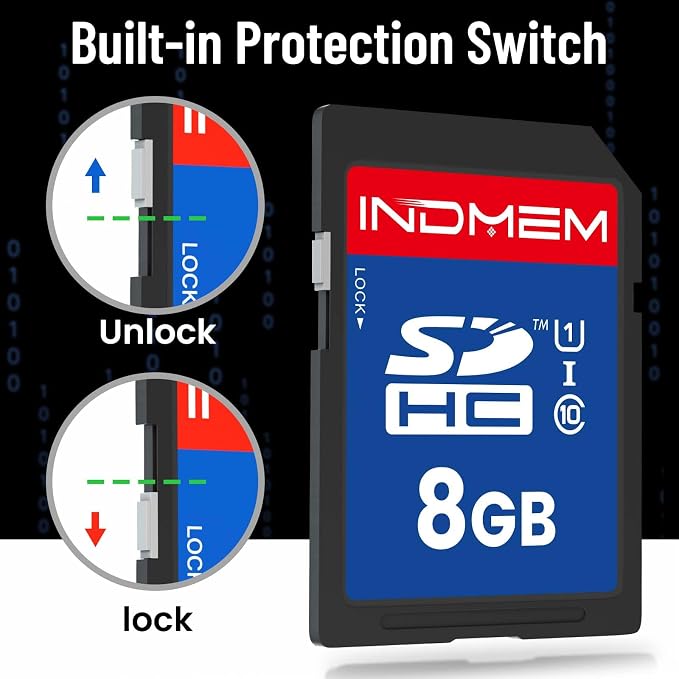 8GB SD Card, C10 SDHC UHS-I Memory Cards U1 Class 10 High-Speed Full 4K HD - Image 7