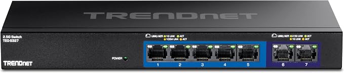 TRENDnet 7-Port Multi-Gig Gaming Switch, 5 x 1G RJ-45 Base-T Ports, 2 x 2.5G - Image 10