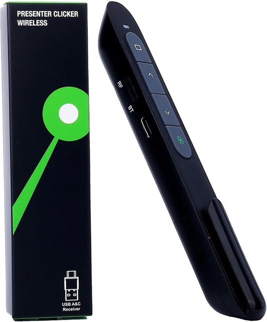 Wireless Presenter Remote with Green Light, Rechargeable PowerPoint Clicker by TITIANCOOLPresenter