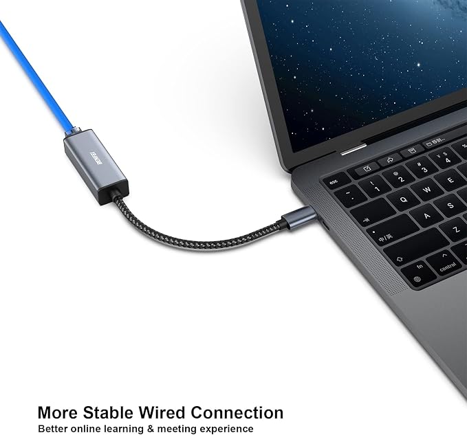 BENFEI USB-C to Ethernet Adapter, USB Type-C to RJ45 Gigabit Ethernet LAN - Image 3