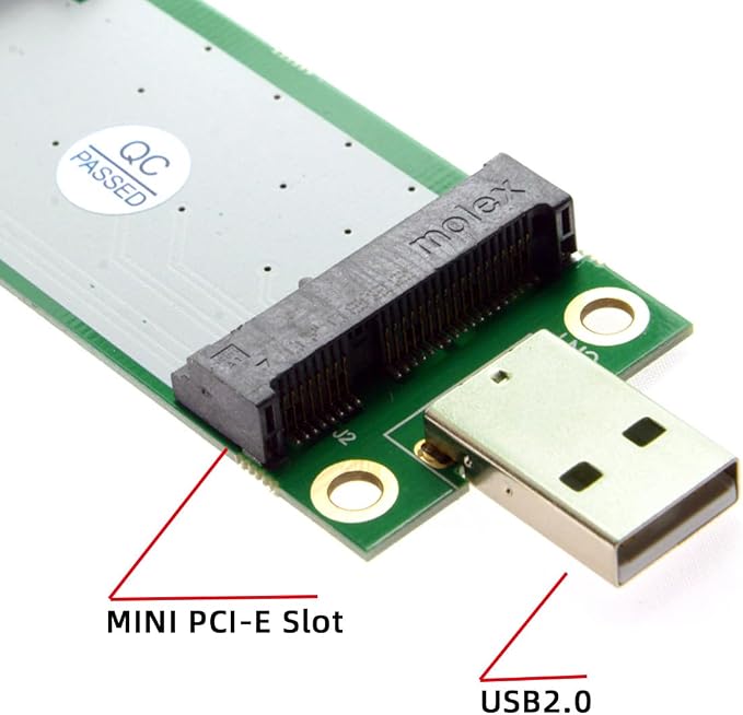 Mini PCI-E Wireless WWAN to USB 2.0 Riser Adapter Card - Image 3