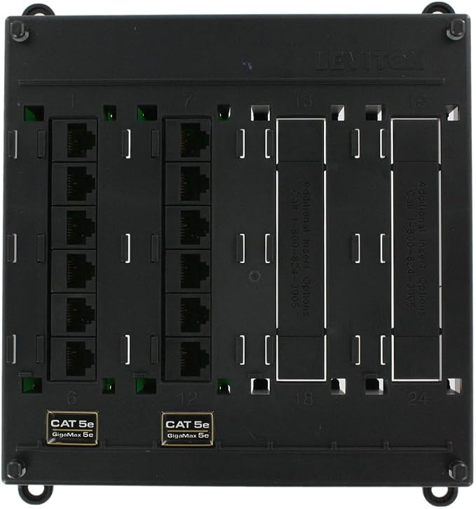 Leviton Twist and Mount Patch Panel, 12 CAT 5e Ports by Leviton