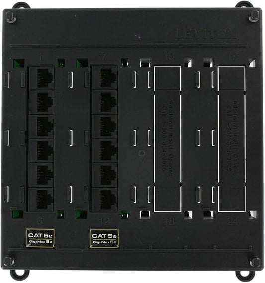 Leviton Twist and Mount Patch Panel, 12 CAT 5e Ports by Leviton