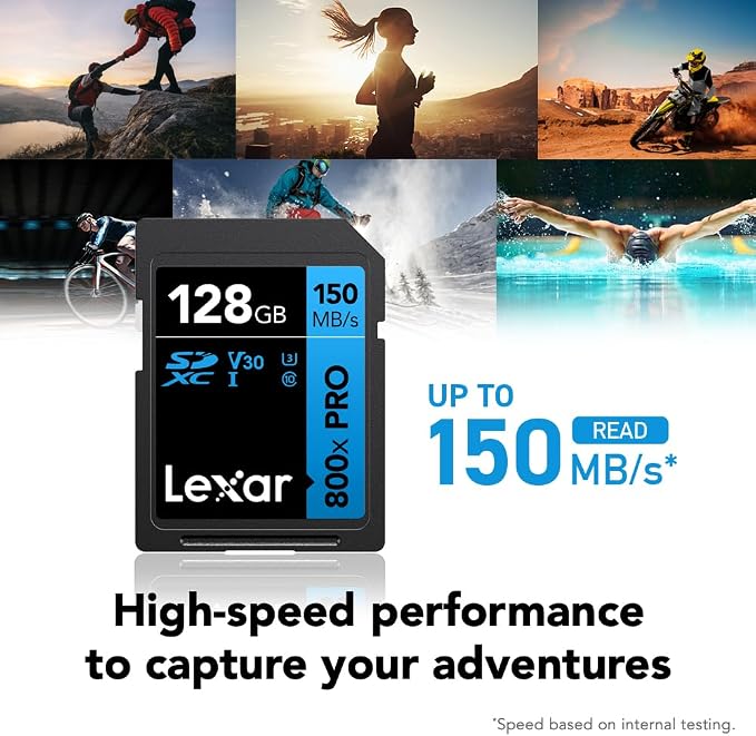 Lexar 128GB High-Performance 800x PRO SD Card, - Image 2